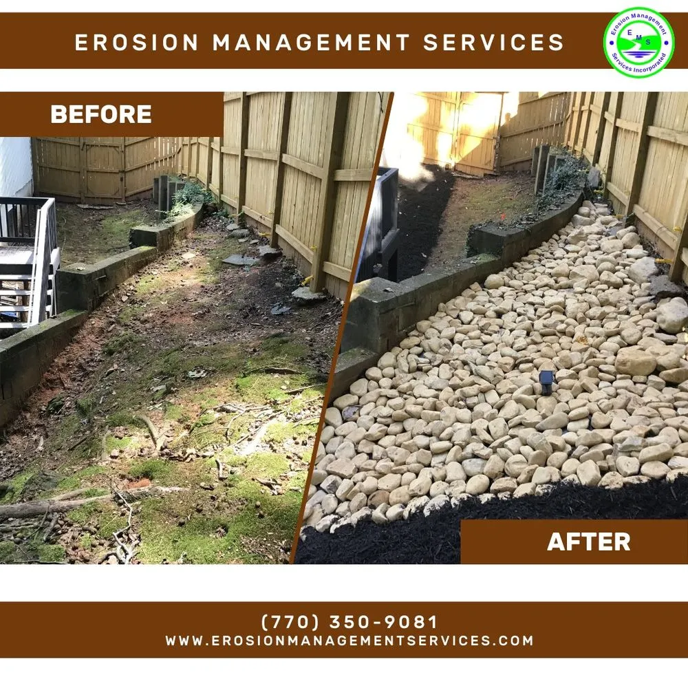 Affordable garden landscaping for homes in Atlanta, GA by Erosion Management Services