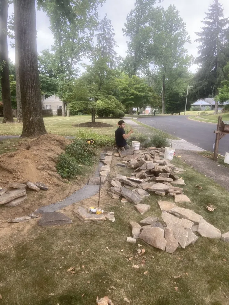 Custom garden landscaping in Eagleville, PA - Esquit Masonry & Landscaping