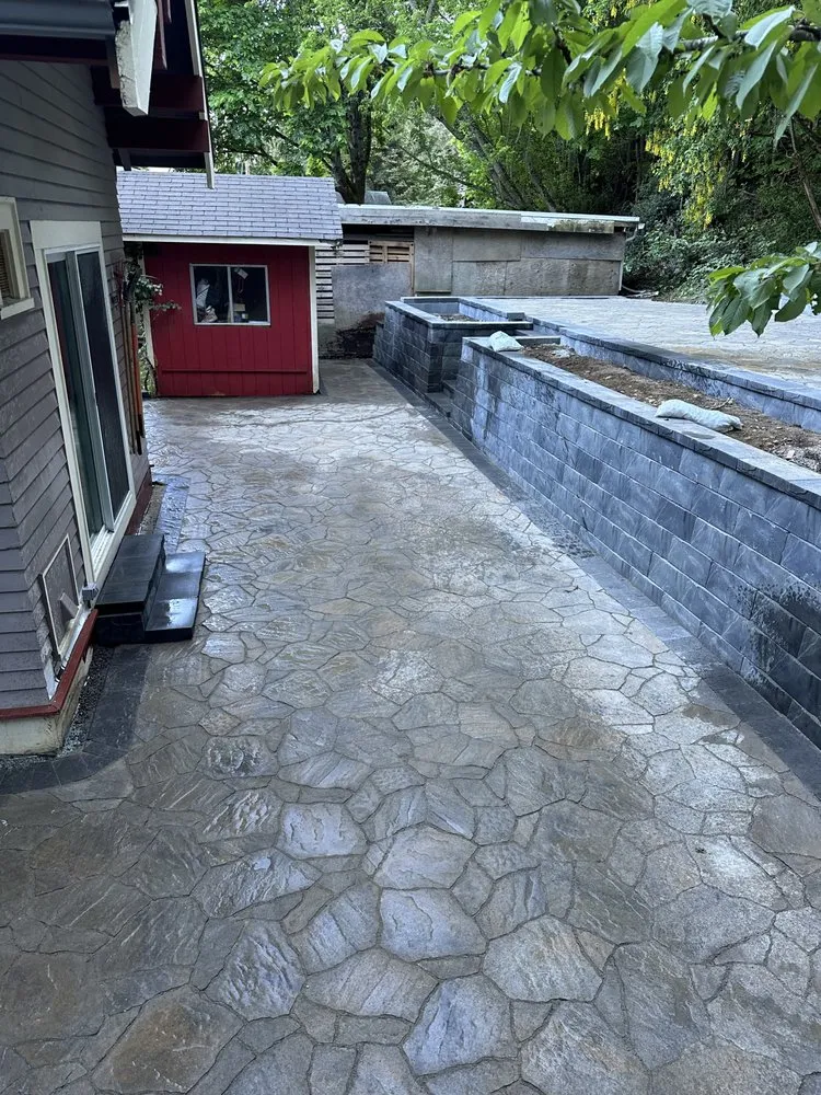 Custom landscape installation for outdoor upgrades in Ferndale, WA by Esteban's Landscaping