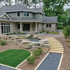 Custom landscape installation in Yatesville, GA by Estrada & Sons Landscape Service
