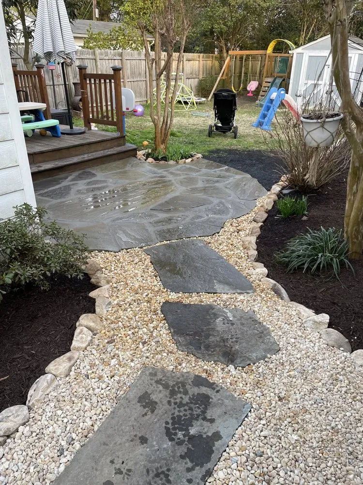 Affordable landscape installation near you in Newport News, VA by Eterna Landscapes