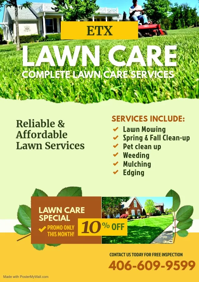 Professional lawn mowing service in Kalispell, MT by ETX Lawn Services