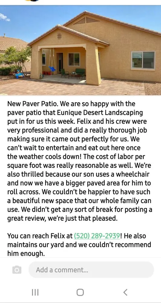 Affordable landscape installation experts serving Tucson, AZ - Eunique Desert Landscaping