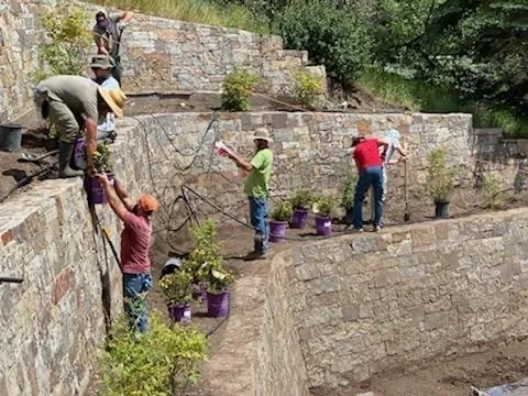 Local landscape installation for beautiful yards in New Castle, CO by Evan Rather Construction