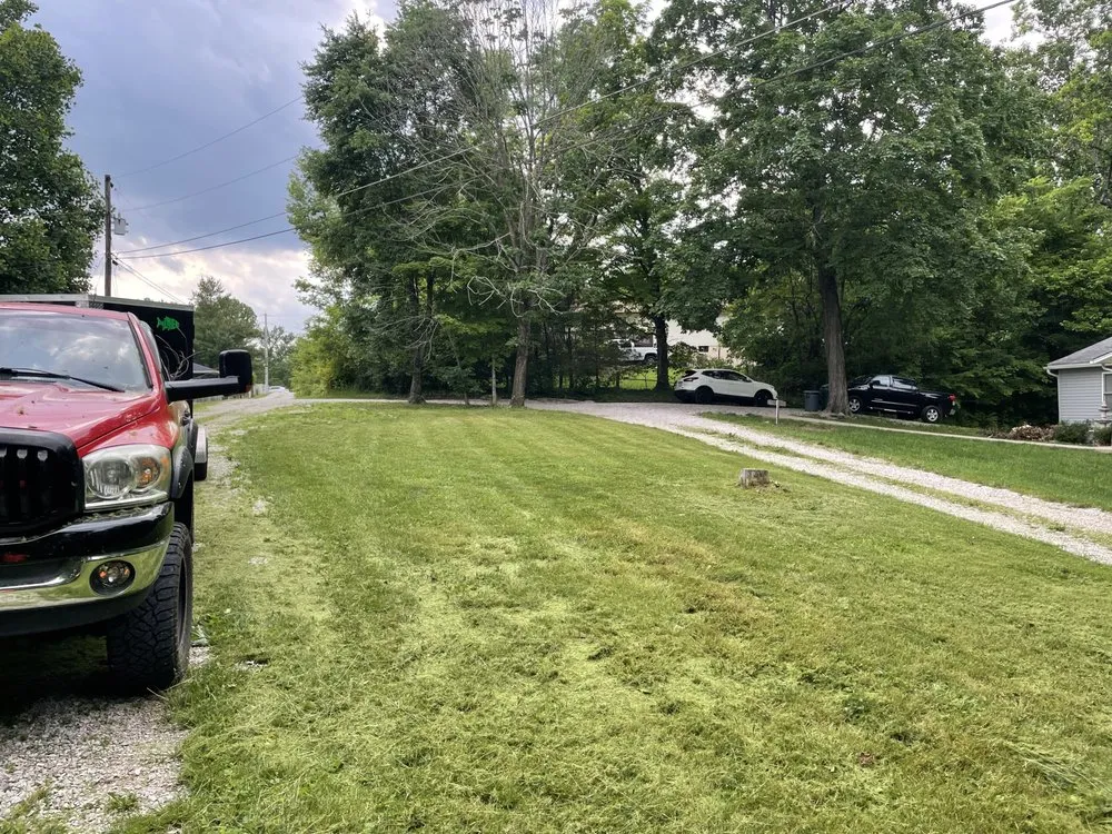 Custom lawn mowing service for year-round maintenance in New Albany, IN by Evans Outdoor Services