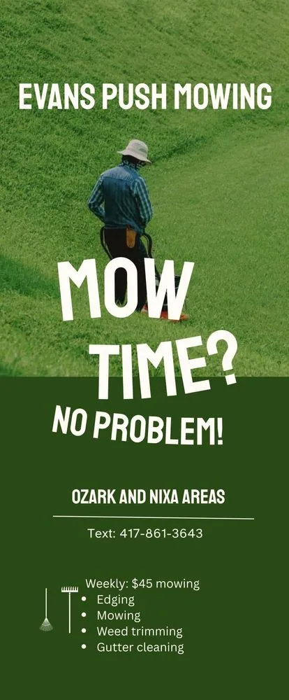 Professional lawn care service in Nixa, MO by Evans Push Mowing