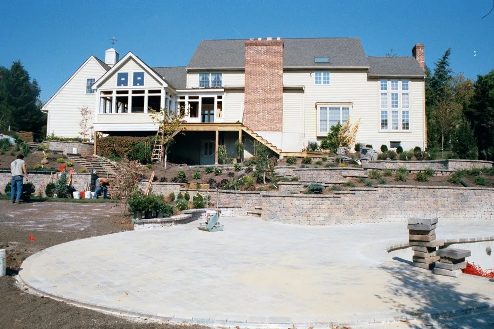 Custom landscape installation for residential properties in Califon, NJ by Evening Shade Lawn Care & Landscaping