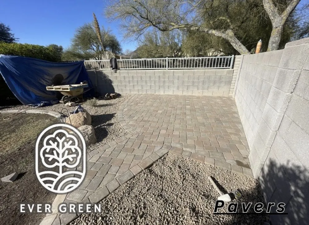 Affordable lawn mowing service with custom design in Mesa, AZ by Ever Green Landscaping Services