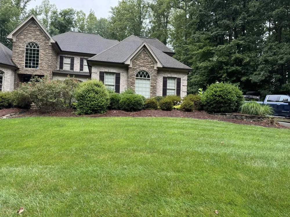Custom residential landscaping for residential properties in High Point, NC by Ever Green Solutions