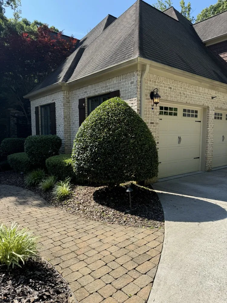 Custom residential landscaping with custom design in High Point, NC by Ever Green Solutions