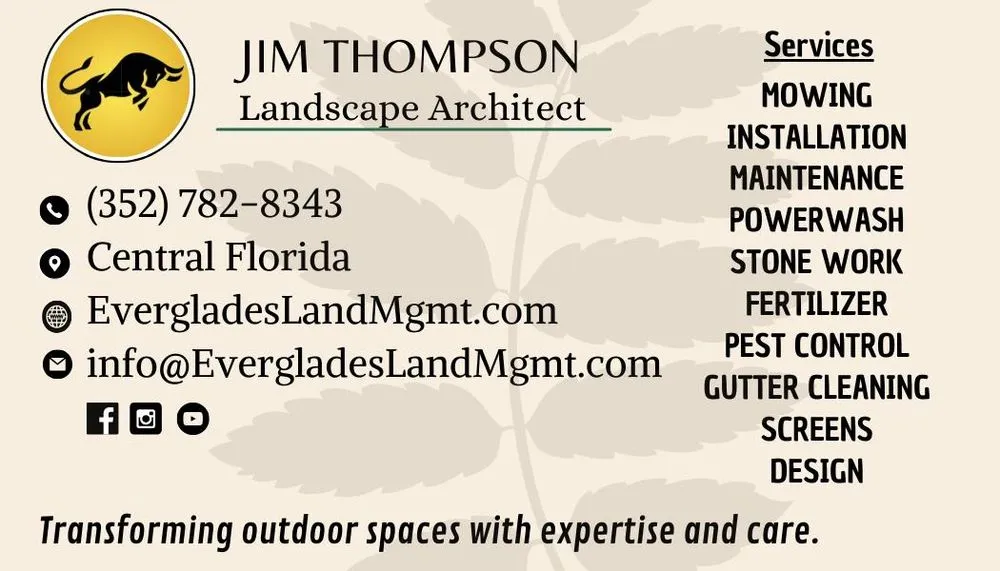 Trusted landscape design experts serving Orlando, FL - Everglades Land Management