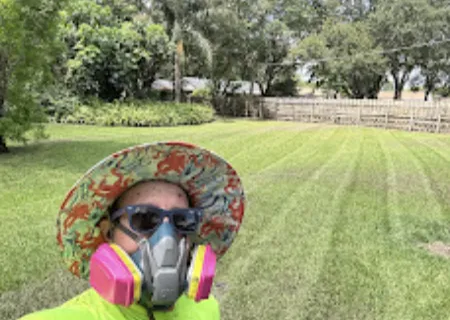 Custom garden landscaping in Davie, FL by Everglades Lawn and Landscaping