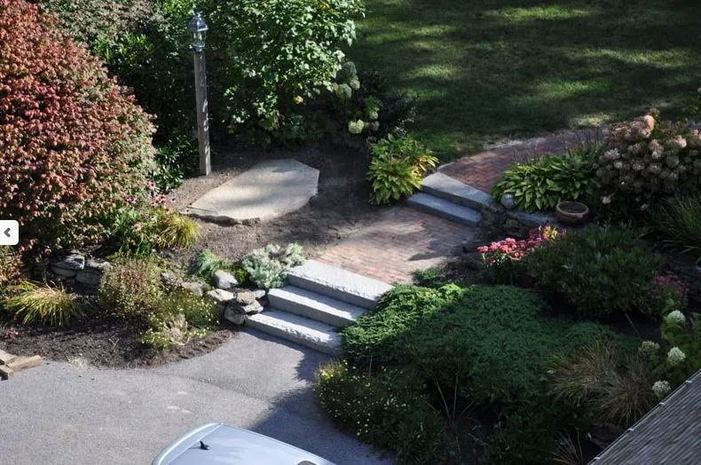 Local lawn mowing service with custom design across Cumberland Center, ME - Evergreen