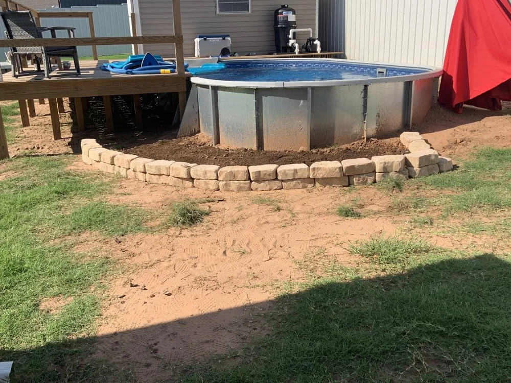 Professional landscape installation for outdoor upgrades in Fletcher, OK by Evergreen Custom Landscaping