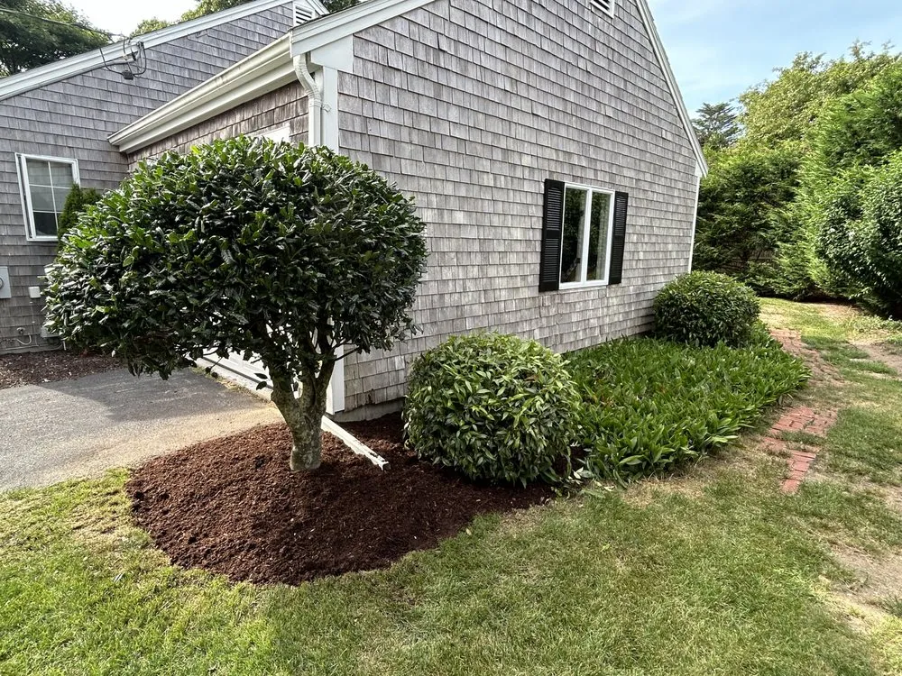 Custom outdoor landscaping near you in South Yarmouth, MA by Evergreen Duo Services
