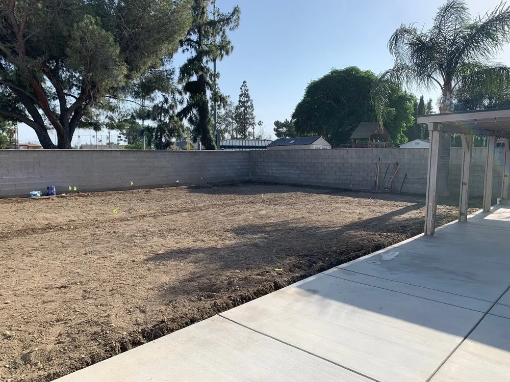 Custom landscape installation in Rialto, CA - Evergreen Gardens Landscape