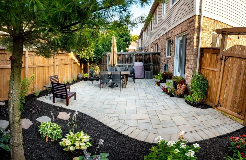 Professional outdoor landscaping for homes in Midlothian, VA by Evergreen Hardscapes