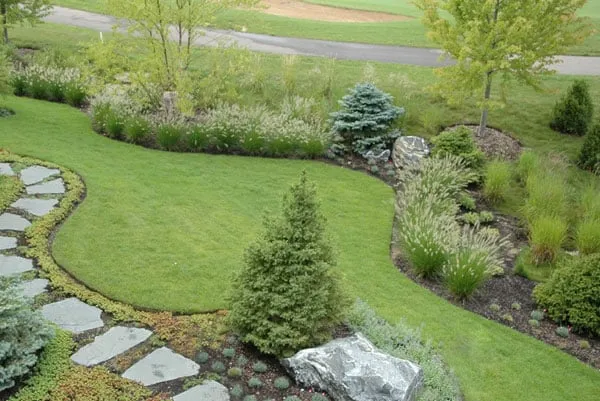 Top-rated lawn mowing service for homes across Hampshire, IL - Evergreen Landscape Associates LLC
