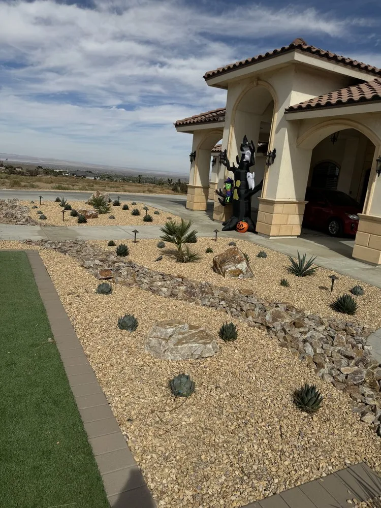 Local outdoor landscaping in Apple Valley, CA by Evergreen Landscape Development