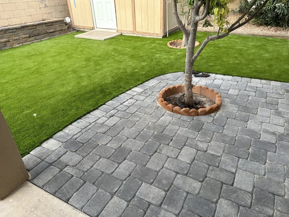 Affordable garden landscaping for residential properties in Las Vegas, NV by Evergreen Landscape