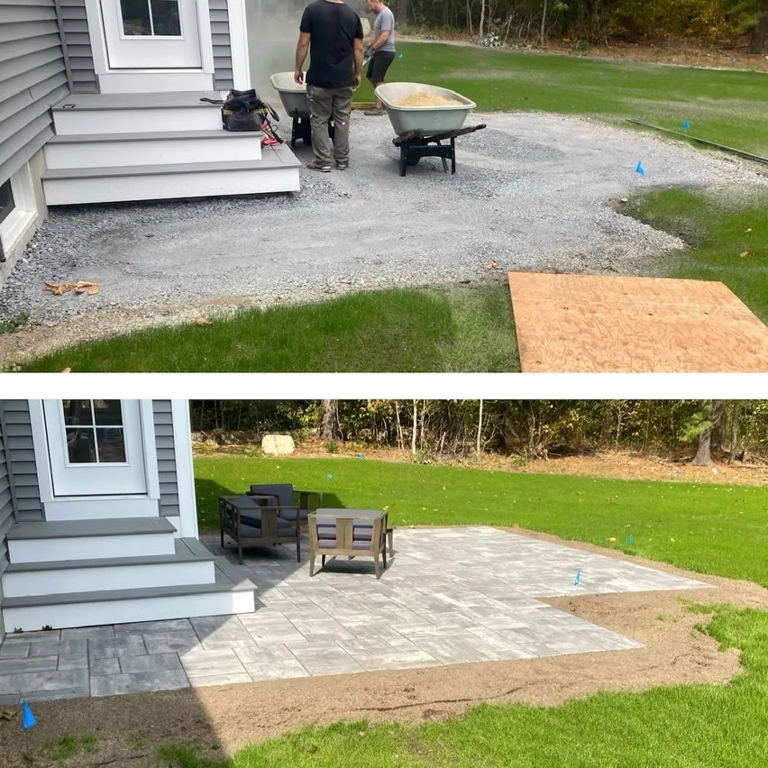 Professional lawn mowing service for year-round maintenance in Easton, MA by Evergreen Landscaping