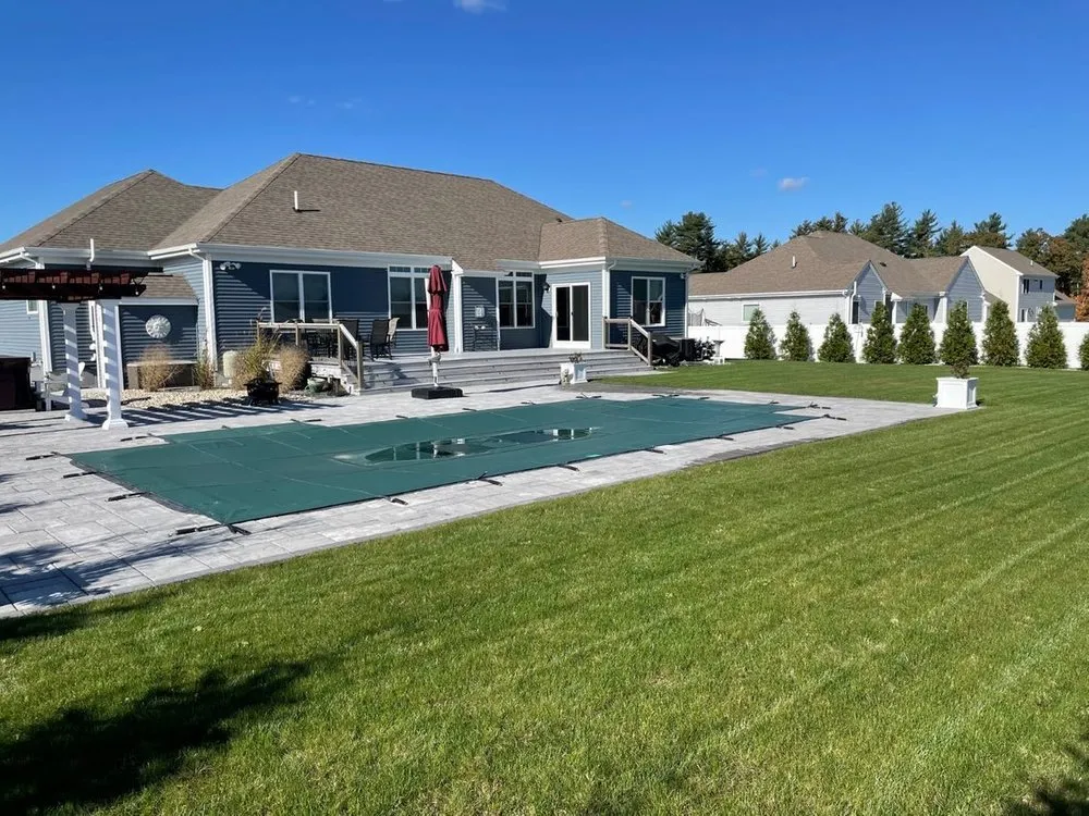 Custom landscape installation in Easton, MA - Evergreen Landscaping