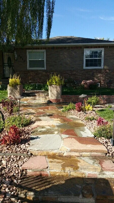 Professional landscape installation with custom design in Denver, CO by Evergreen Landscaping Services