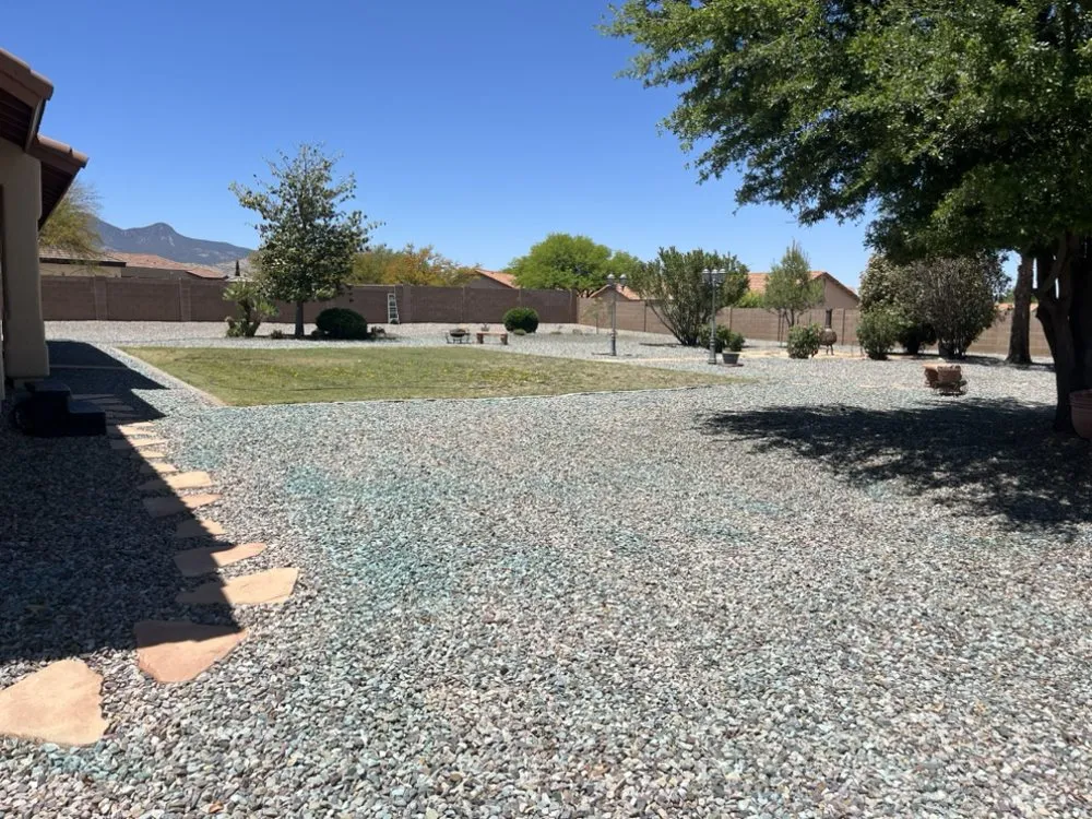 Affordable landscape installation with custom design in Sierra Vista, AZ by Evergreen Landscaping