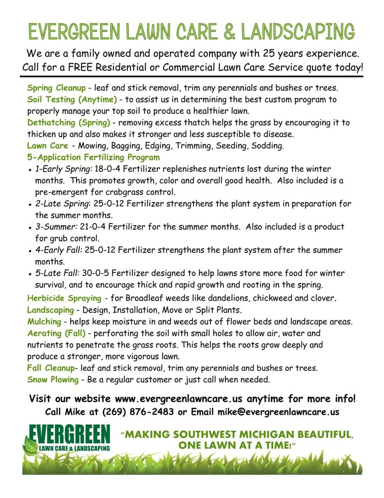 Affordable outdoor landscaping in Benton Harbor, MI - Evergreen Lawn Care & Landscaping