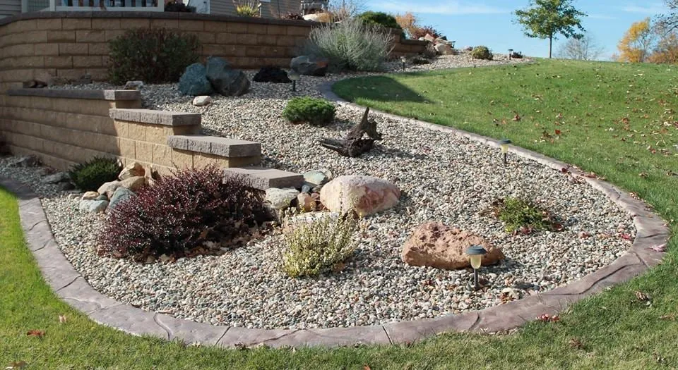 Custom landscape installation in Dyersville, IA - Evergreen Lawn Care