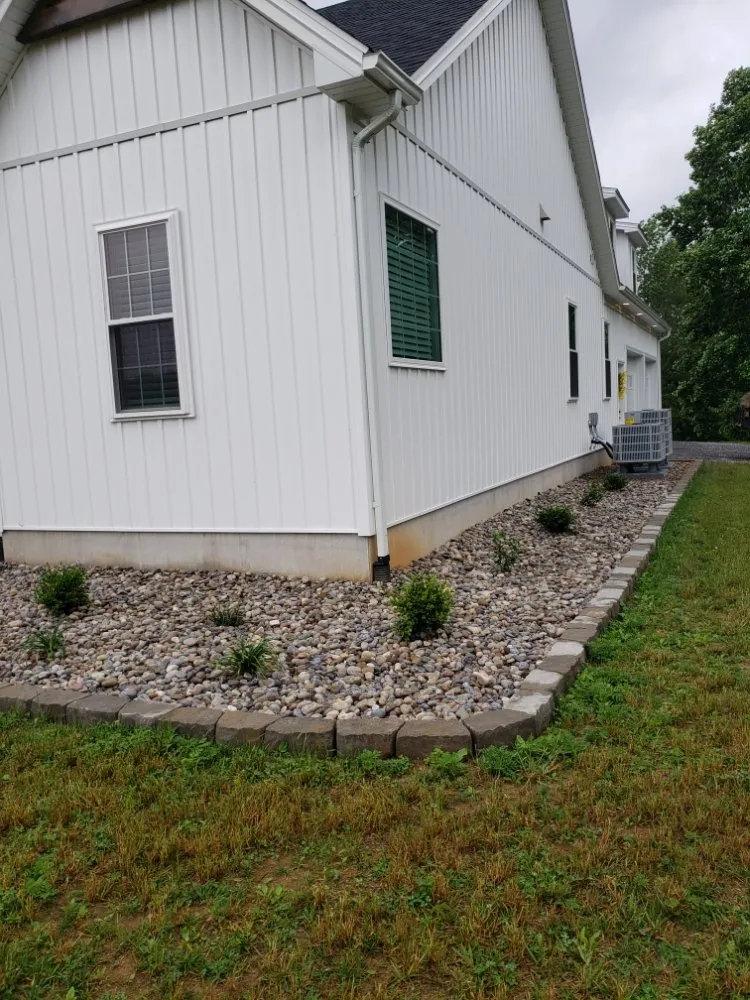 Custom garden landscaping in Dobson, NC - Evergreen Lawncare