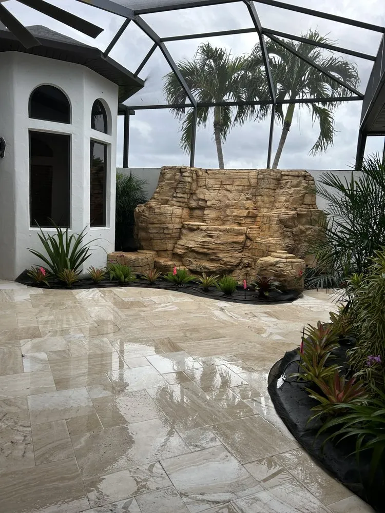 Local lawn mowing service with custom design across Cape Coral, FL - Evergreen Outdoor Services