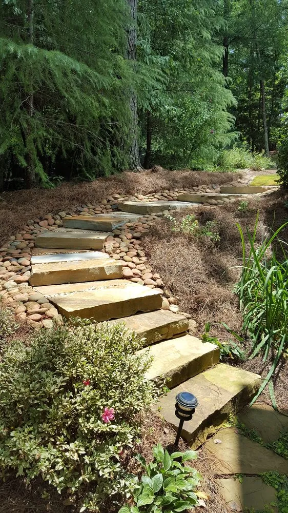 Custom landscape installation in Alpharetta, GA - Everlast Lawns and Landscapes