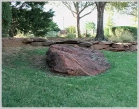 Local garden landscaping with custom design in Oklahoma City, OK by EWF Earth Water Fire