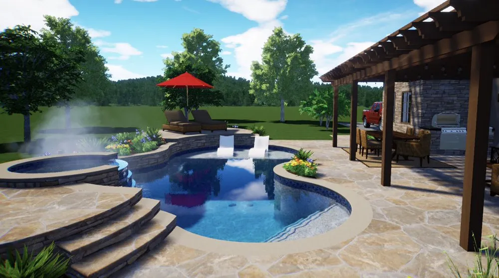 Reliable landscape installation with custom design in Greenville, SC by Ex Terra