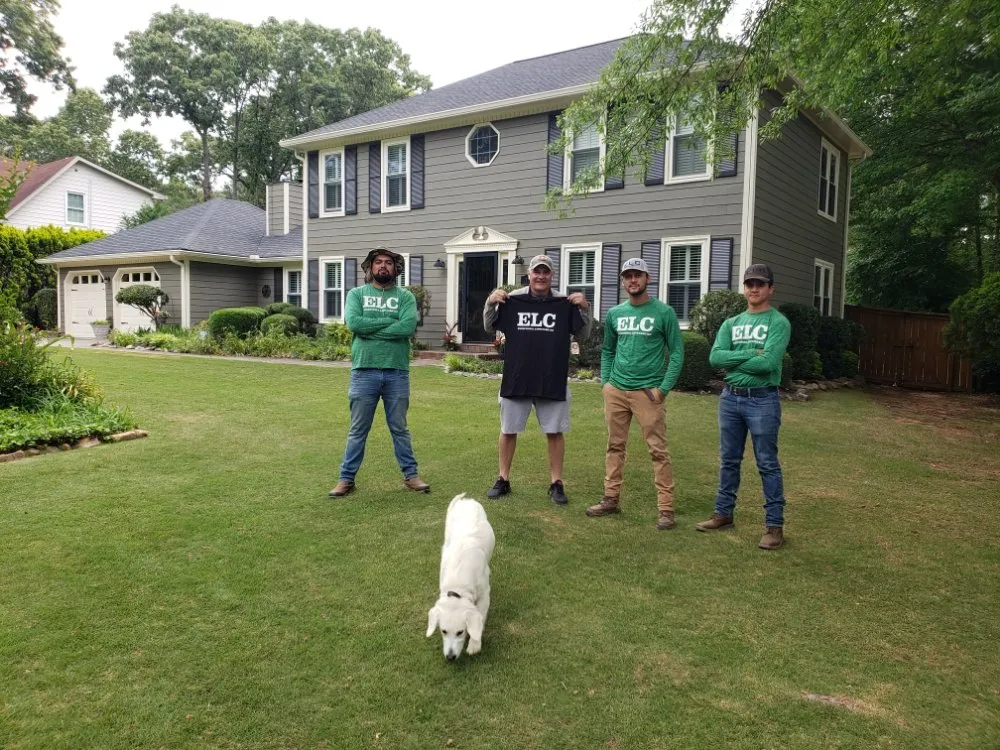 Custom landscape installation in Peachtree CIty, GA by Exceptional Lawn Care