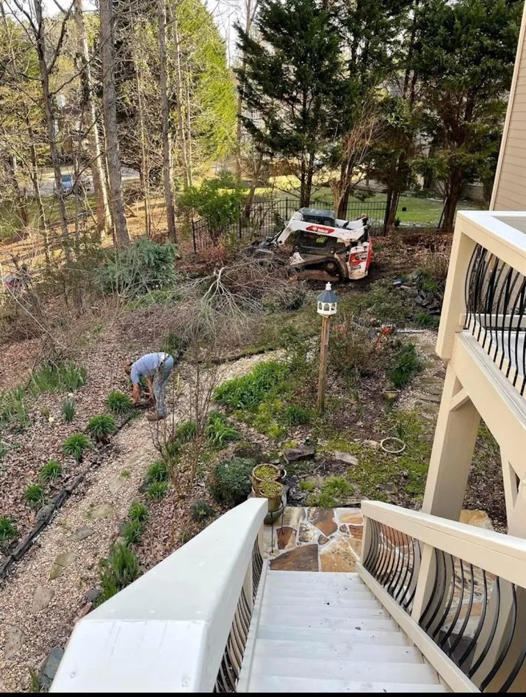 Custom residential landscaping with custom design in Jasper, GA by Executive Branch Tree Service