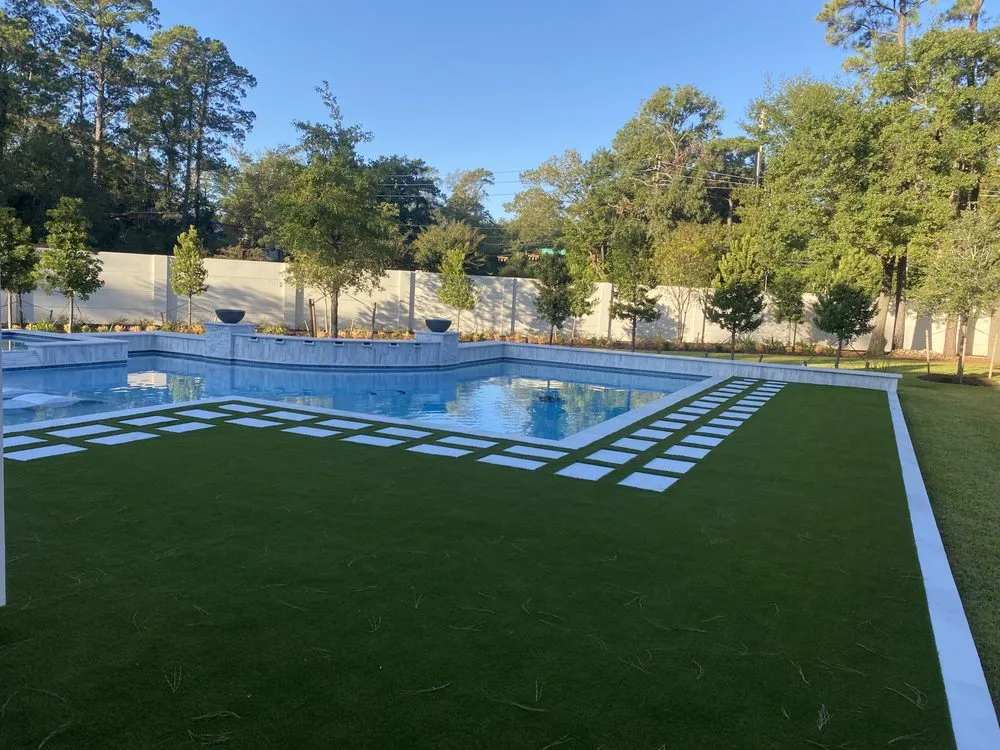 Reliable garden landscaping for residential properties across Cypress, TX - Expression Custom Pools