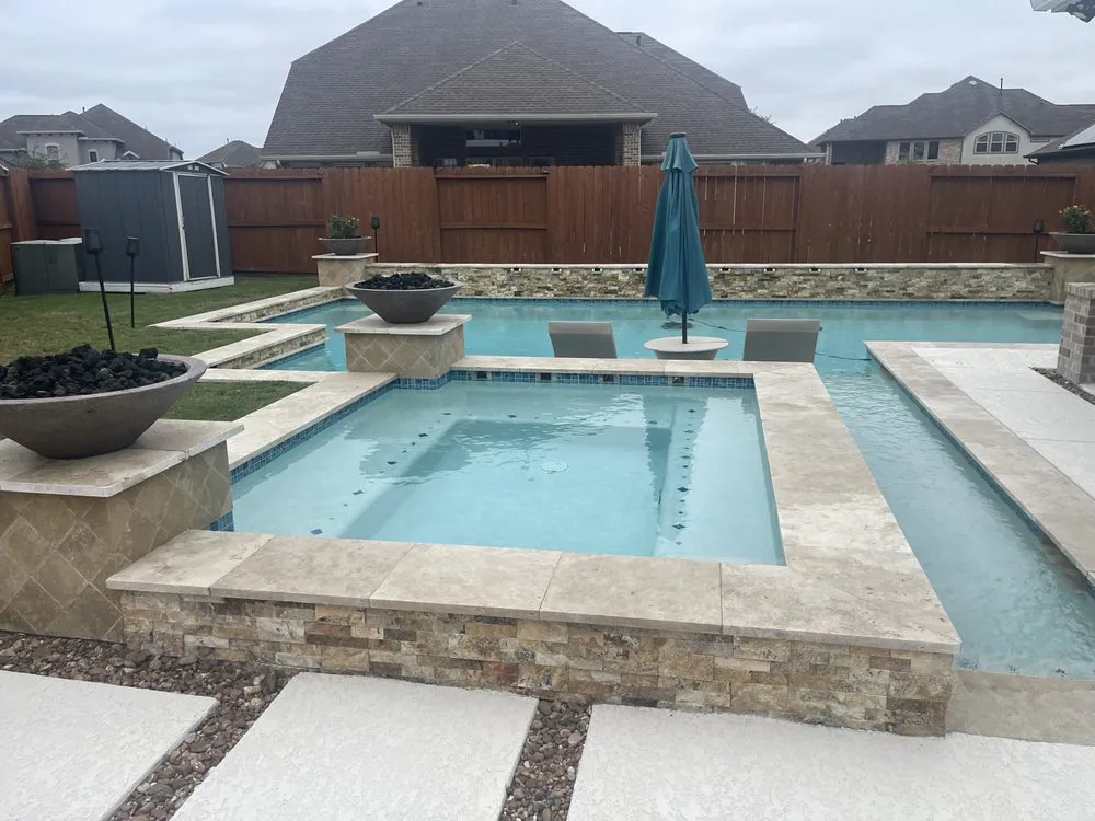 Professional lawn mowing service for outdoor upgrades in Cypress, TX by Expression Custom Pools
