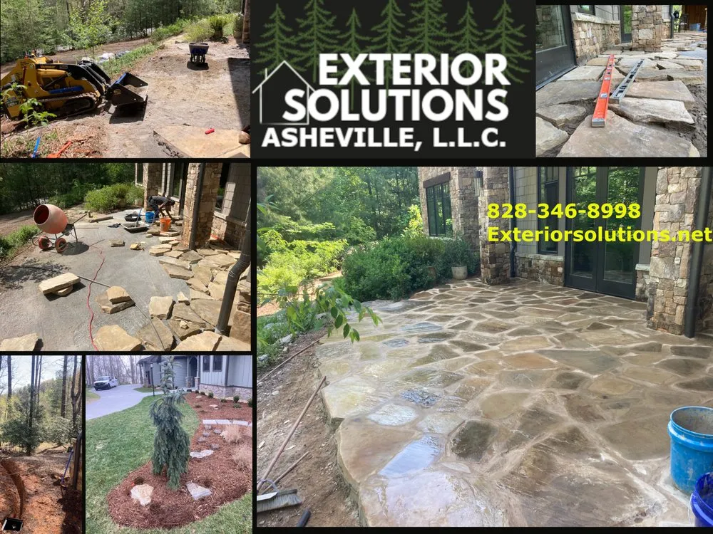 Top-rated landscape installation for homes in Asheville, NC by Exterior Solutions Asheville