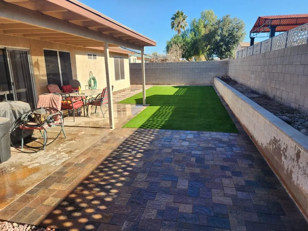 Expert lawn mowing service for year-round maintenance in Tucson, AZ by Exxcell Landscaping
