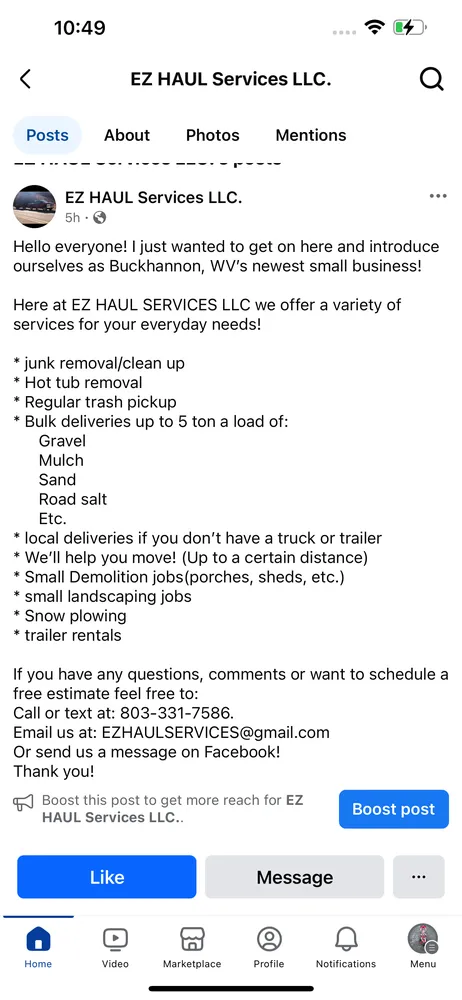 Affordable residential landscaping in Buckhannon, WV - Ez Haul Services