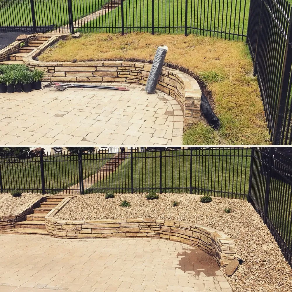 Professional garden landscaping with custom design in Rustburg, VA by EZ Lawn & Landscape