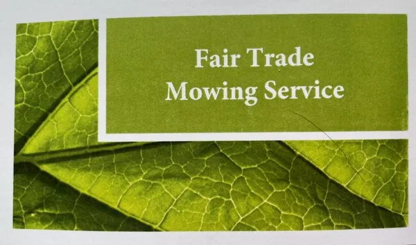 Fair Trade Mowing Service Logo