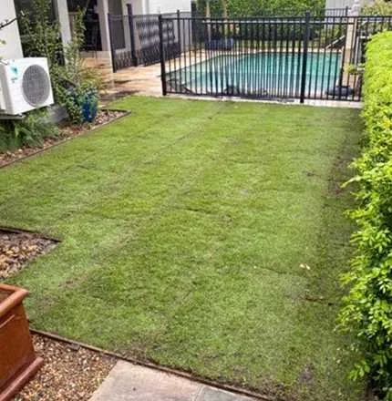 Professional landscape installation in Houston, TX by Fairbanks Lawn Care