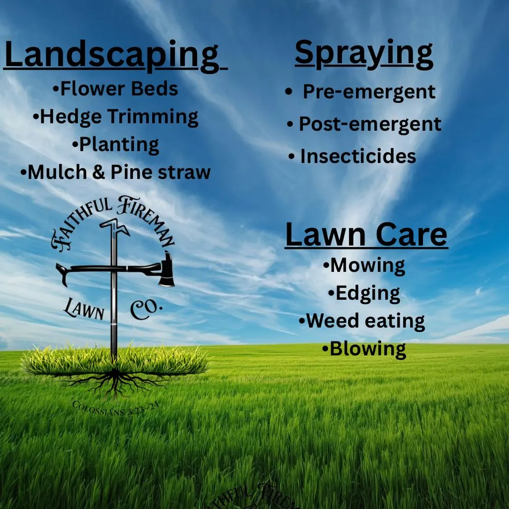 Custom landscaping services in Wilson, NC - Faithful Fireman Lawn