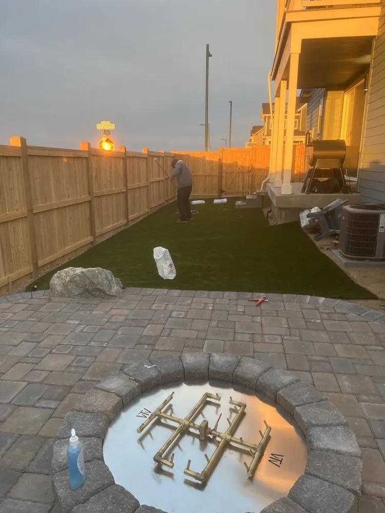 Custom lawn care service for outdoor upgrades in Aurora, CO by Falcon Design’s