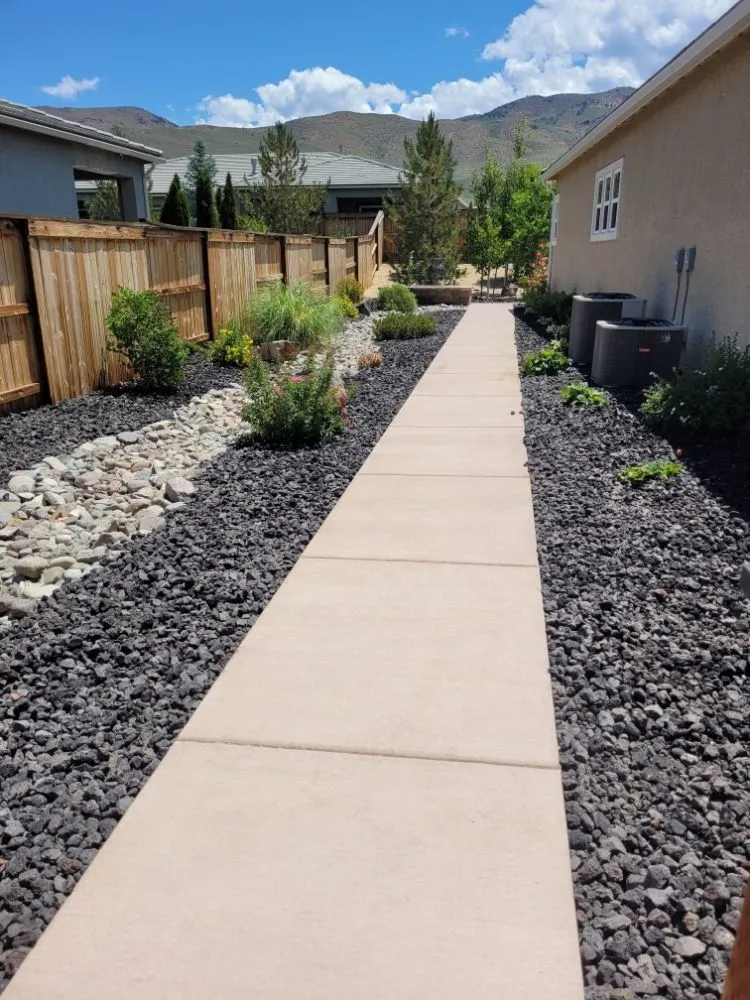 Custom landscape installation in Reno, NV by Falcon Landscape