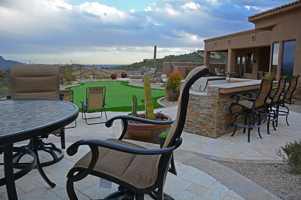 Expert yard cleanup service for year-round maintenance across Mesa, AZ - Falcon Landscapes Pavers & Masonry