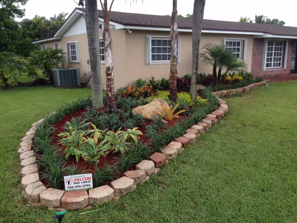 Professional residential landscaping for residential properties in Miami, FL by Falcon Pro Lawn